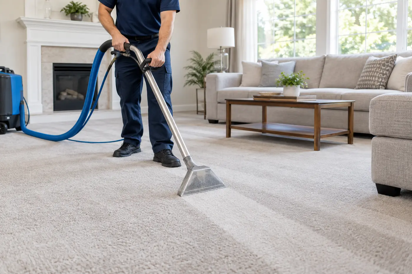 Clean living room floor